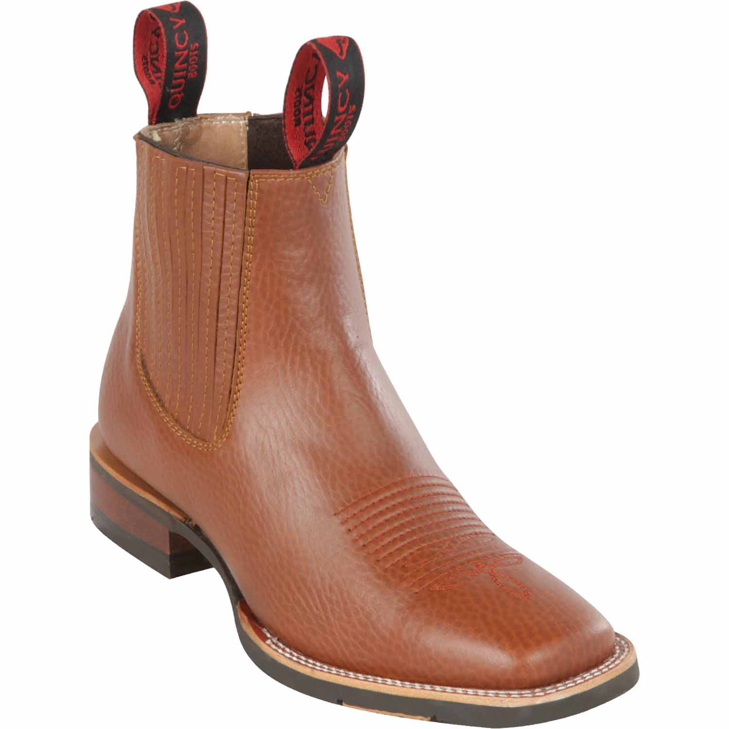 Men's Quincy Wide Square Toe Ankle Boot Q82BU2751 - 6