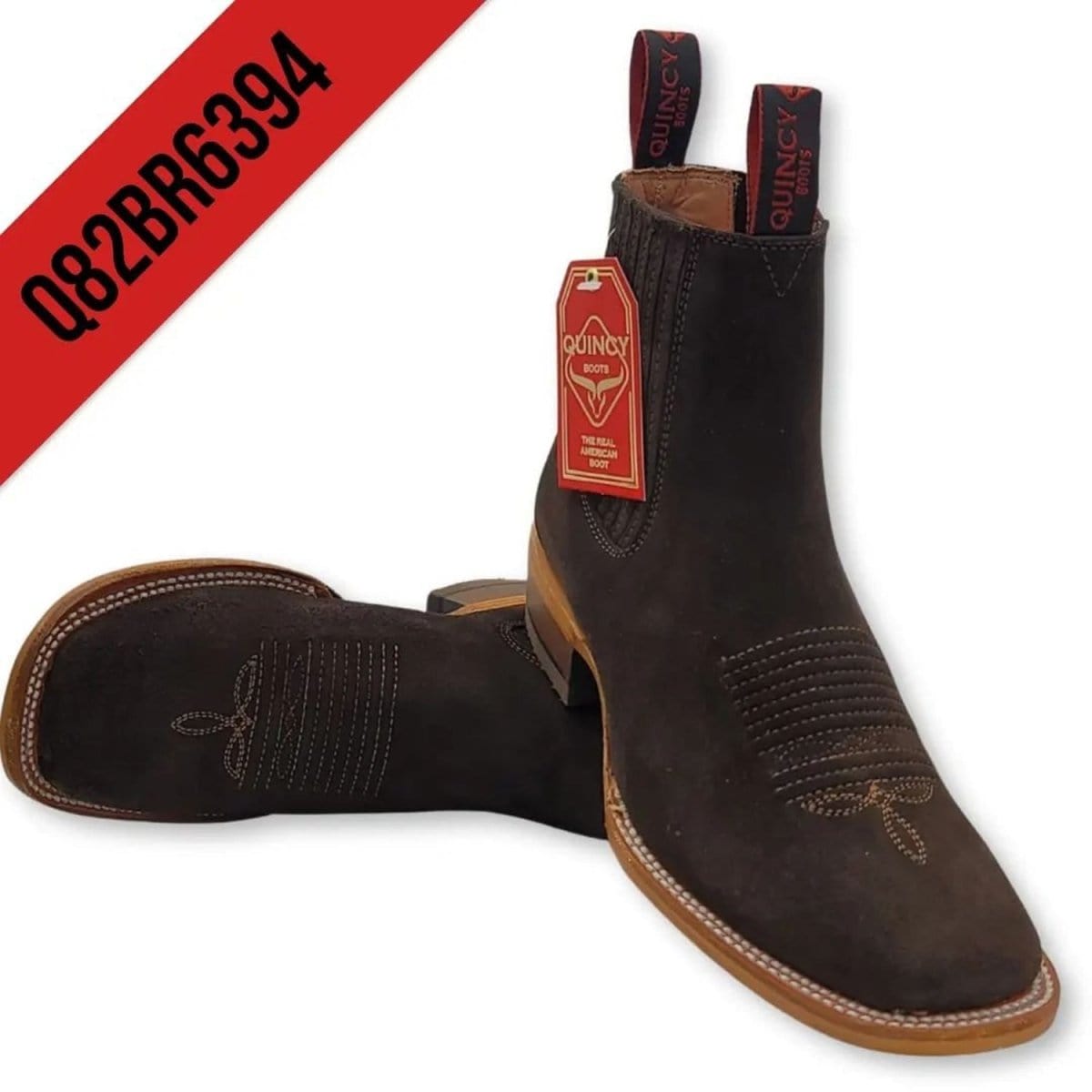 Men's Quincy Square Toe Ankle Boot Q82BR6394 - 7