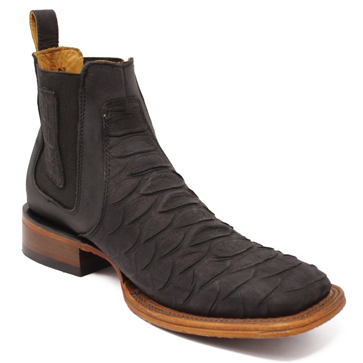 7 Mens Quincy Square Toe Ankle Boots Python Print Q82B5705 display picture 2