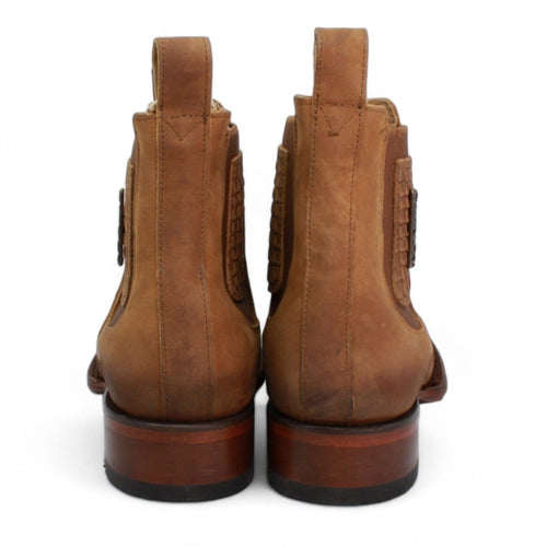 Mens Quincy Square Toe Ankle Boots Python Print Q82B5759