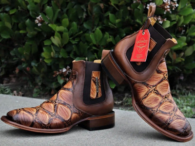 Mens Quincy Wide Square Toe Ankle Boot Q82B1051