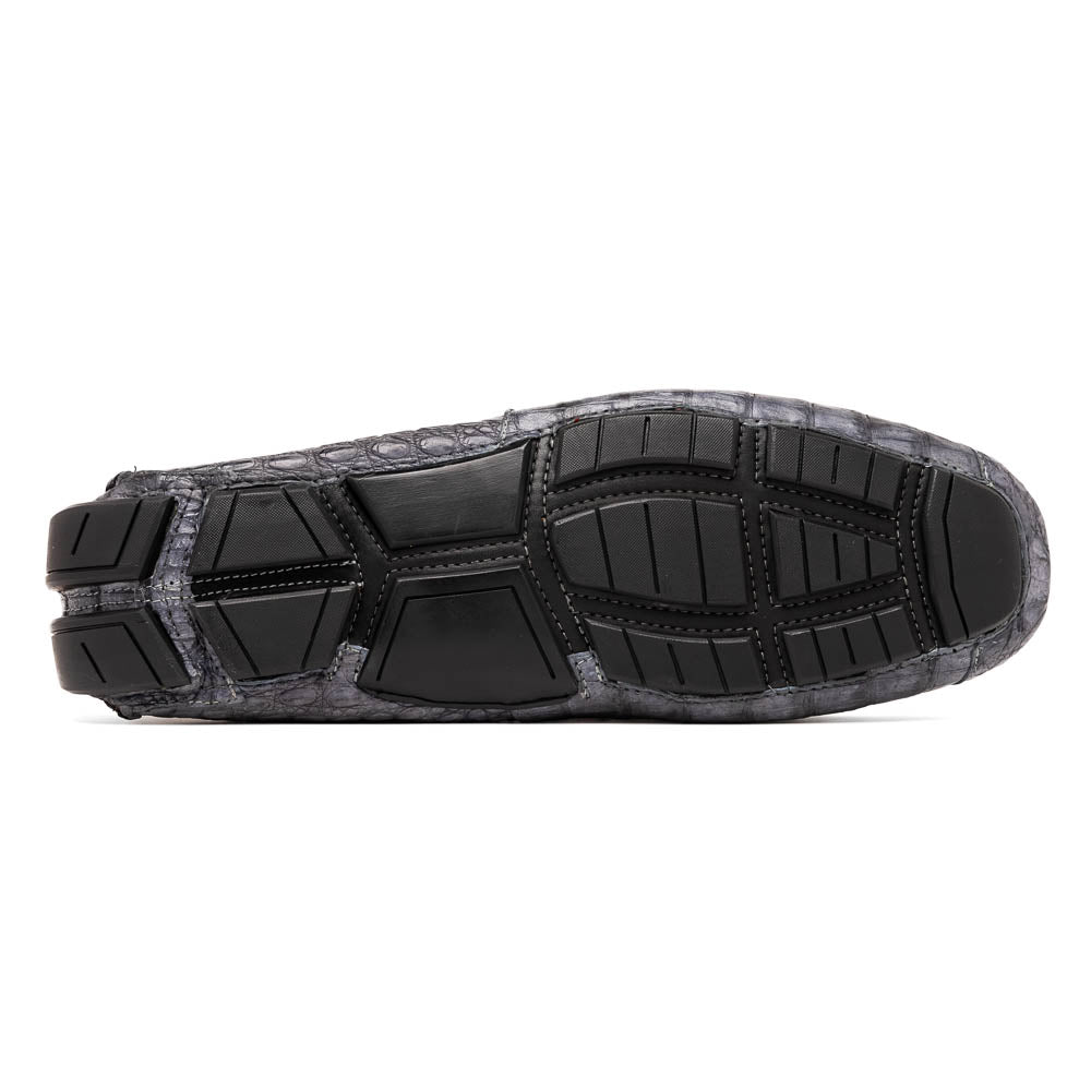 Marco Di Milano Remo Gray Caiman Crocodile Driving Shoes - 8