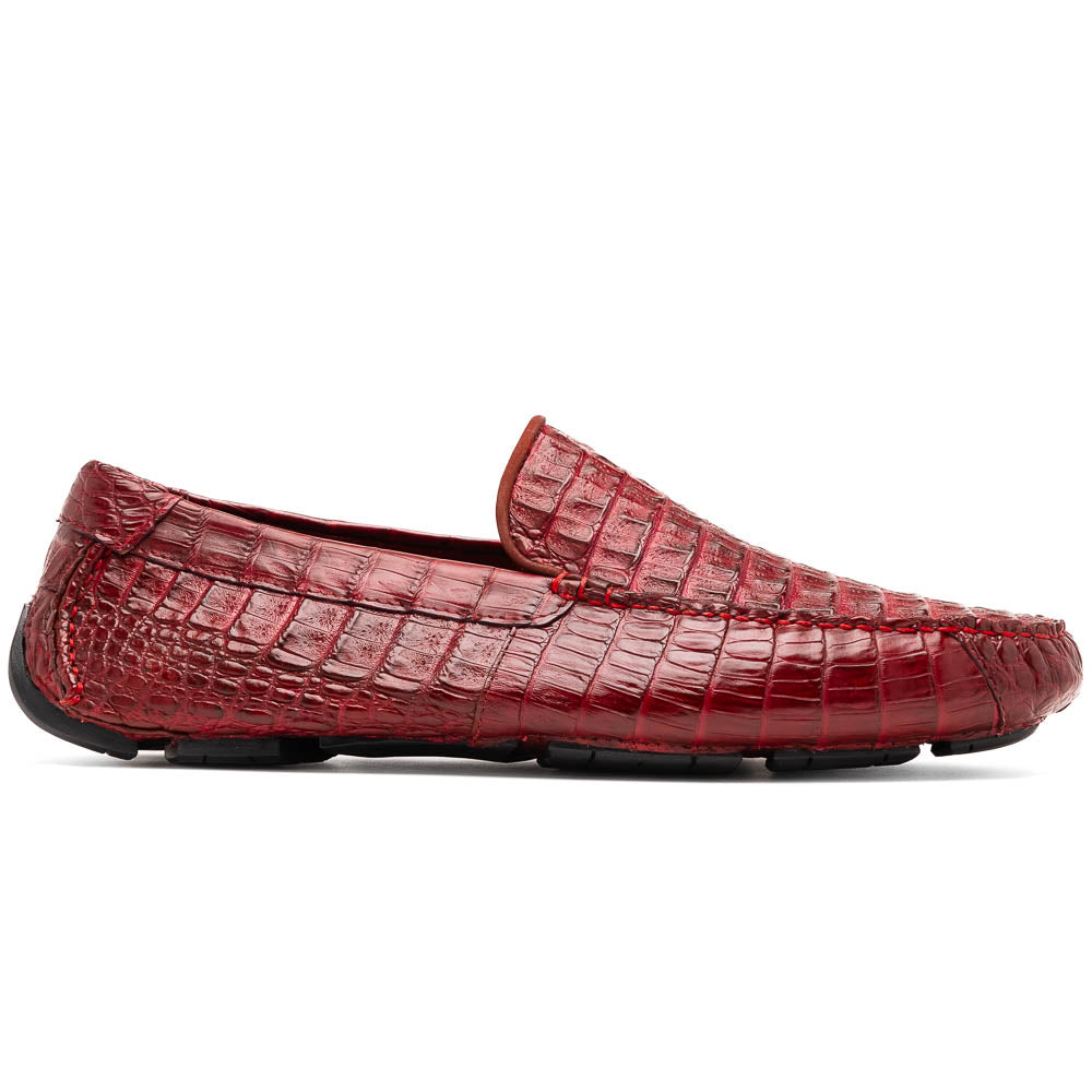 Marco Di Milano Remo Wine Caiman Crocodile Driving Shoes - 8