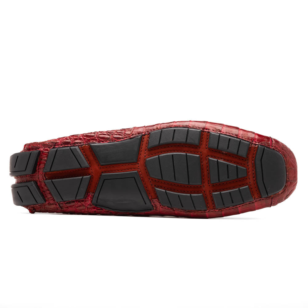 Marco Di Milano Remo Wine Caiman Crocodile Driving Shoes - 8