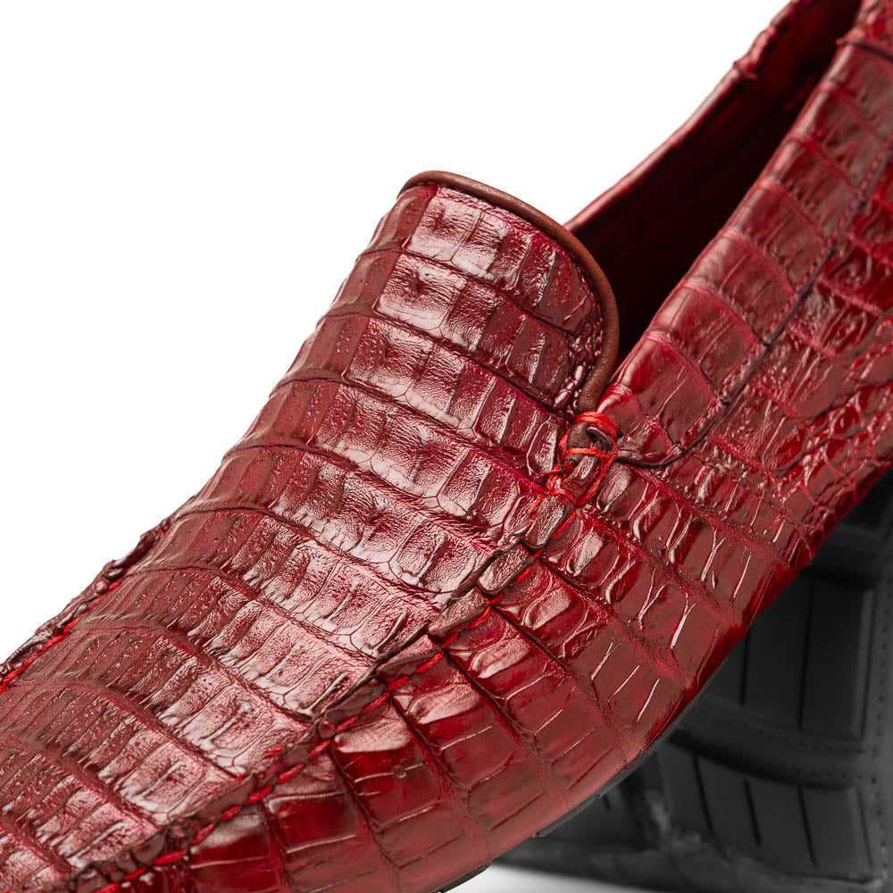 Marco Di Milano Remo Wine Caiman Crocodile Driving Shoes - 8