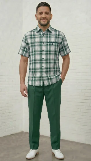 Mens Outlet 2 Piece Walking Suit - Hounds-tooth Set