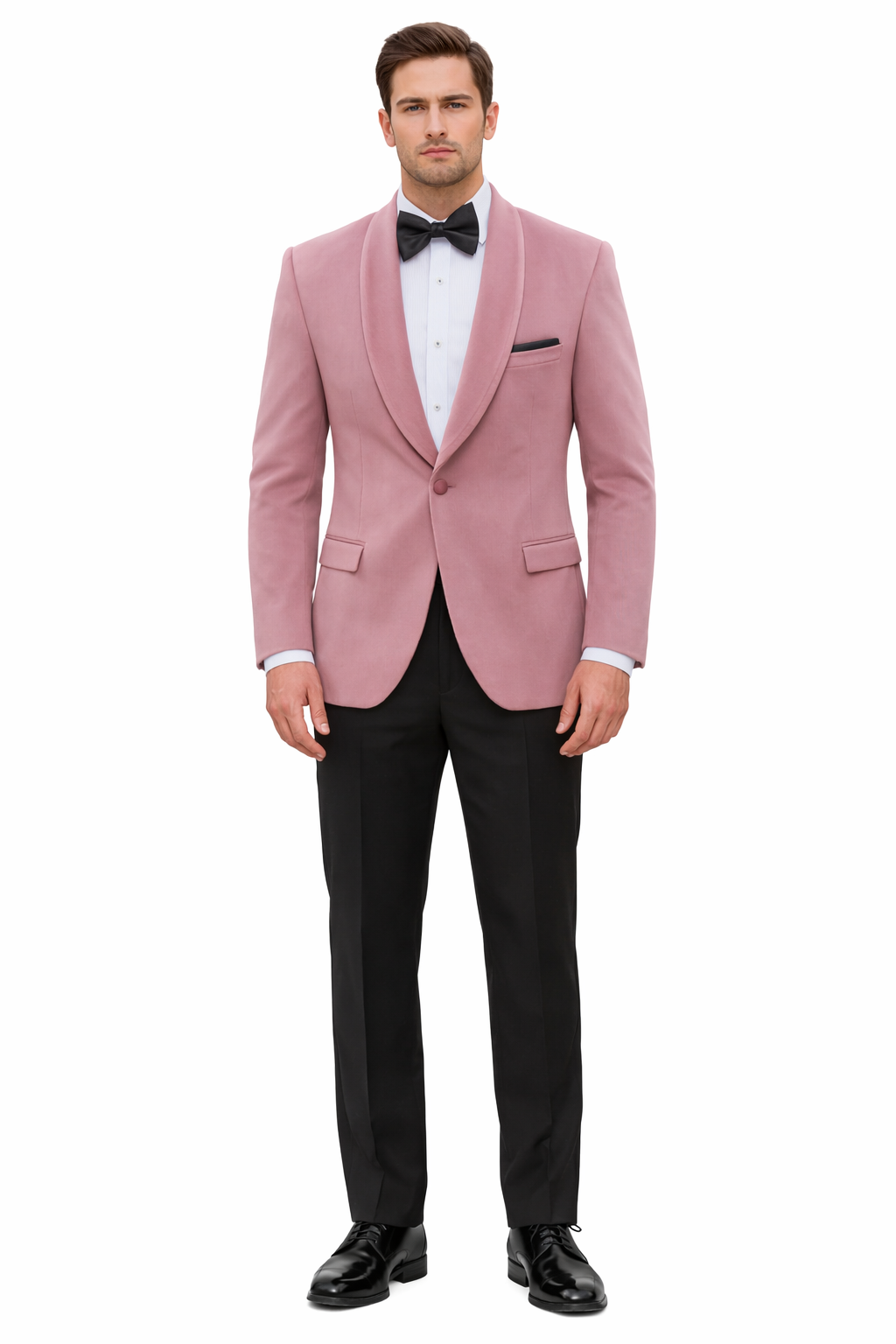 Rose Gold Color Mens Velvet Dinner Jacket - Mens Tuxedo Blazer With Trim Shawl Collar Pink Blush-New Designer Collection