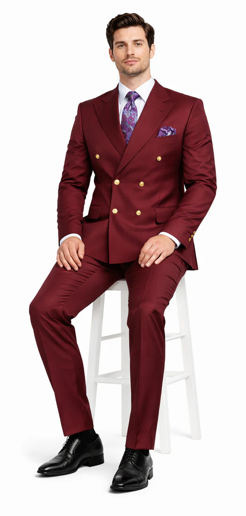 Rossiman Men's Formal Dress Suit Elegant Tailored Suit