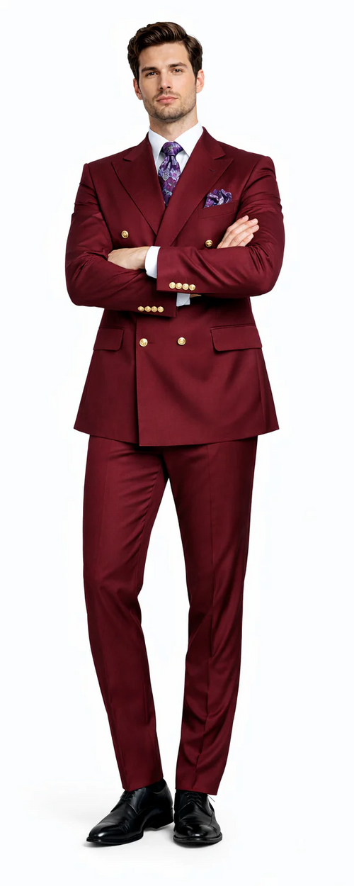 Rossiman Men's Formal Dress Suit Elegant Tailored Suit
