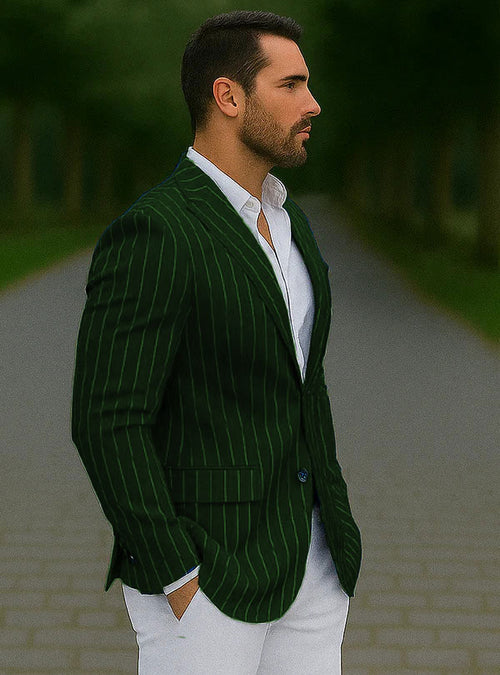 Pinstripe Blazer with Pants