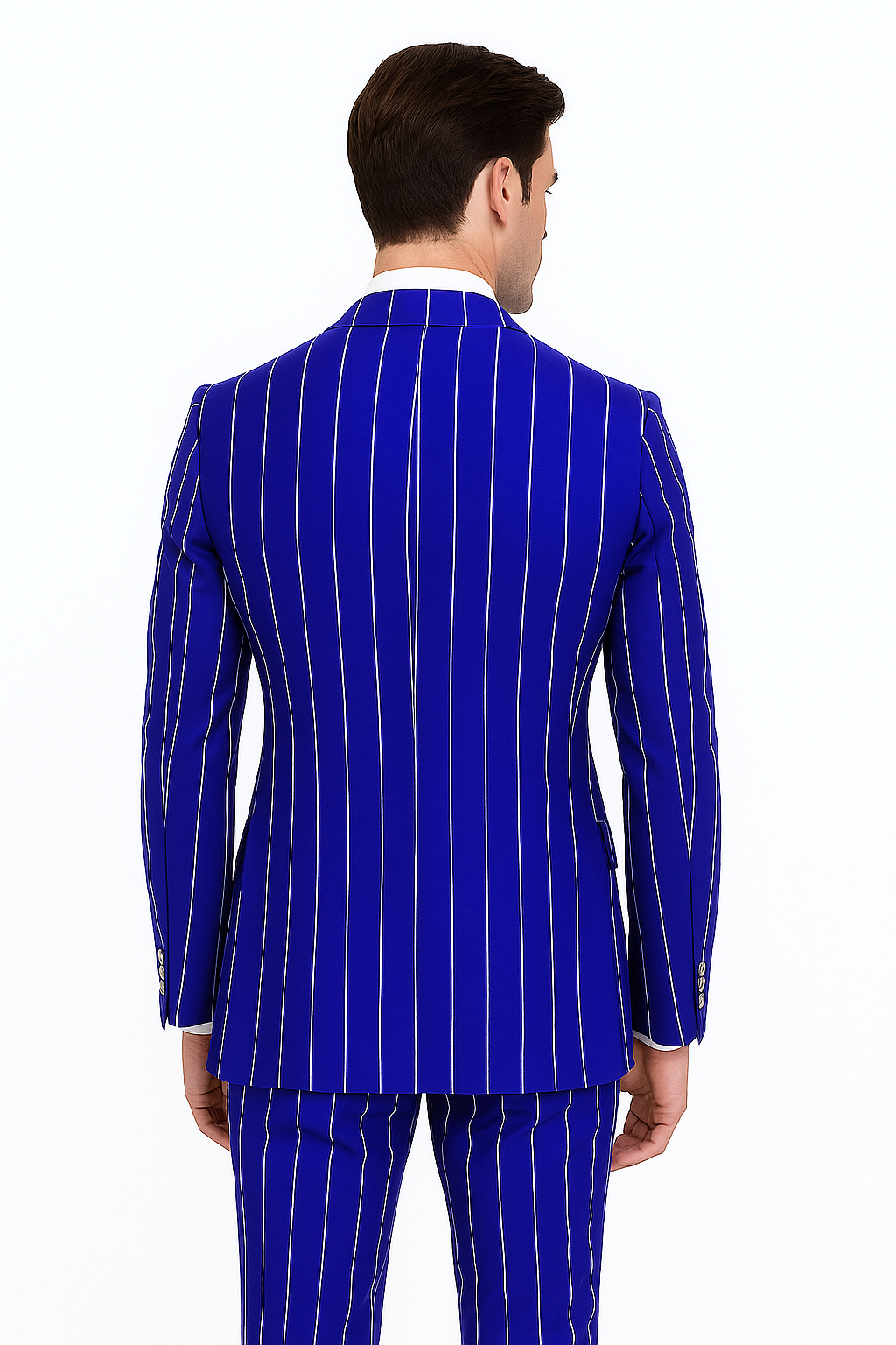 Royal Blue Pinstripe Suit - Gangster Suit - 1920's Suit - Double Breasted Suit - New Arrival - Coat Size 38