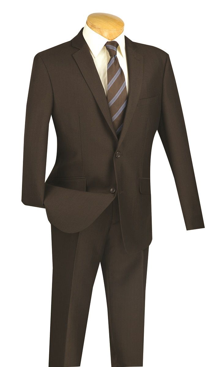 Vinci Men's 2-Piece Slim Fit Textured Weave Suit - 38 Short Jacket+32 Waist Adjustable 28to34)(Height: 5 4 to5 7 )(Neck 15-16.5)S-M)