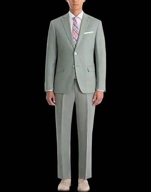 Sage Green Groomsmen Suit - Modern Fit Groomsmen Suit - Sage Green