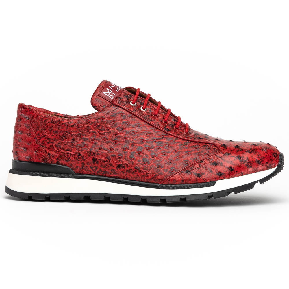 Marco Di Milano Scanno Antique Red Ostrich Quill Sneakers - 8