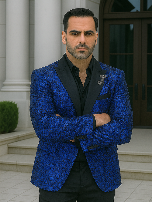 Sequin Tuxedo - Mens Blazer - Royal Dinner Jacket - Shiny Tuxedo Jacket
