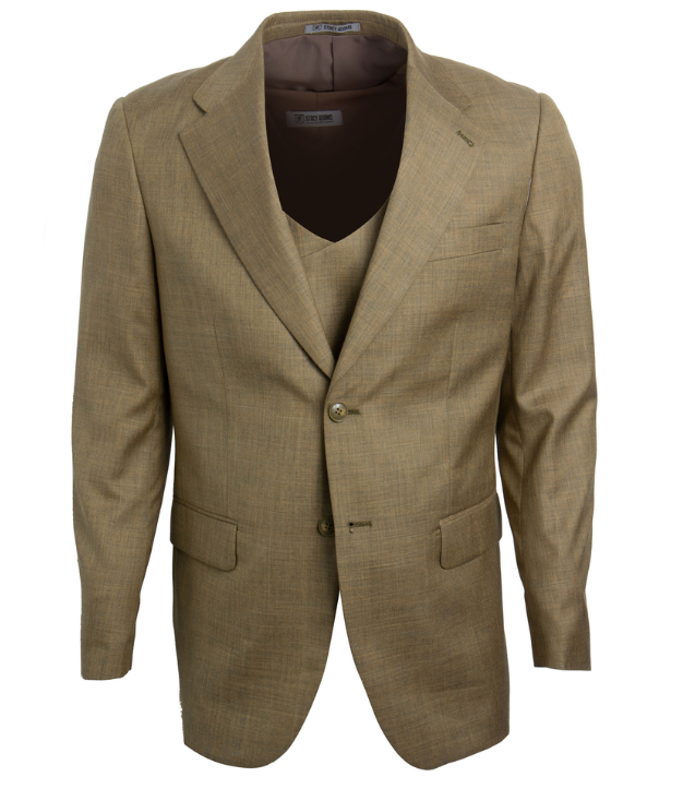Stacy Adams Textured Solid 3 Piece Executive Slim Men's Suit - 38 Short Jacket+32 Waist Adjustable 28to34)(Height: 5 4 to5 7 )(Neck 15-16.5)S-M)