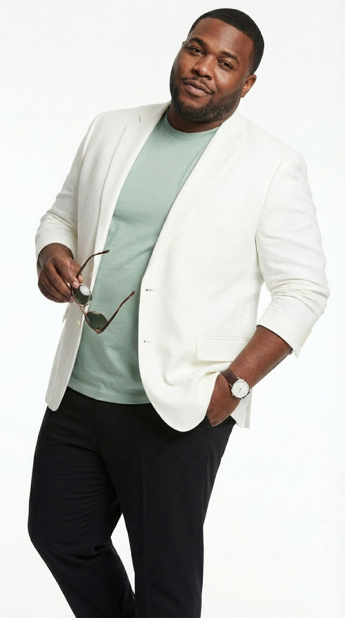 Miami Vice Sonny Crockett Mens White Blazer – Classic Fit Formal Casual Dress Jacket for Business and Wedding Iconic Characters Pop Culture