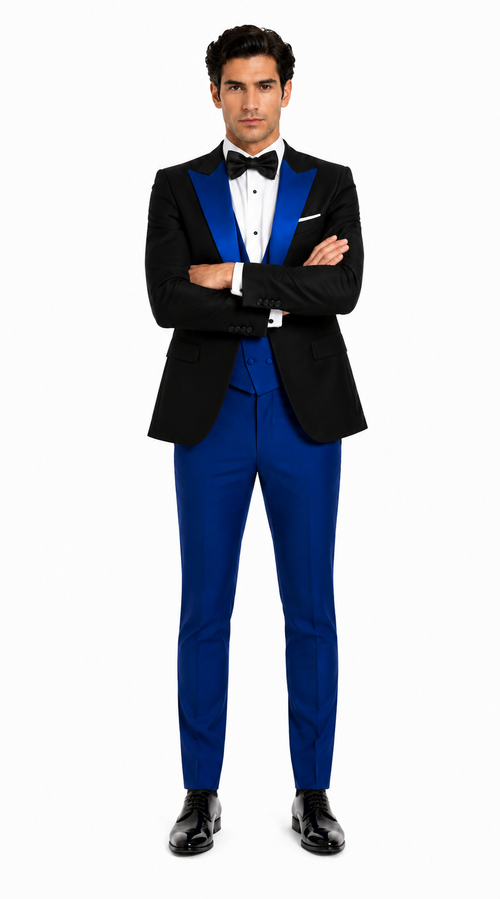 Statement Matching Bowtie Suits Royal blue suit