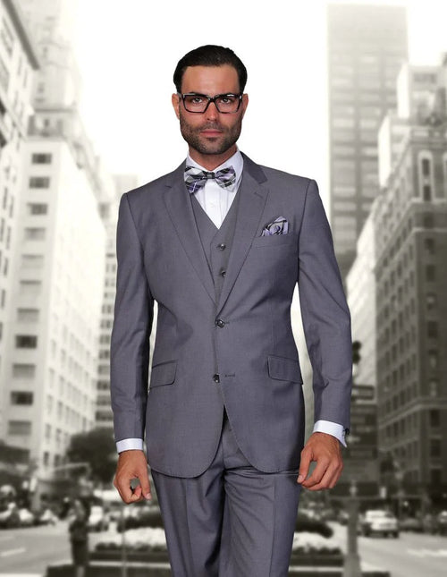 Men's Wool 3-Piece Suit Extra Long 100% Wool Statement