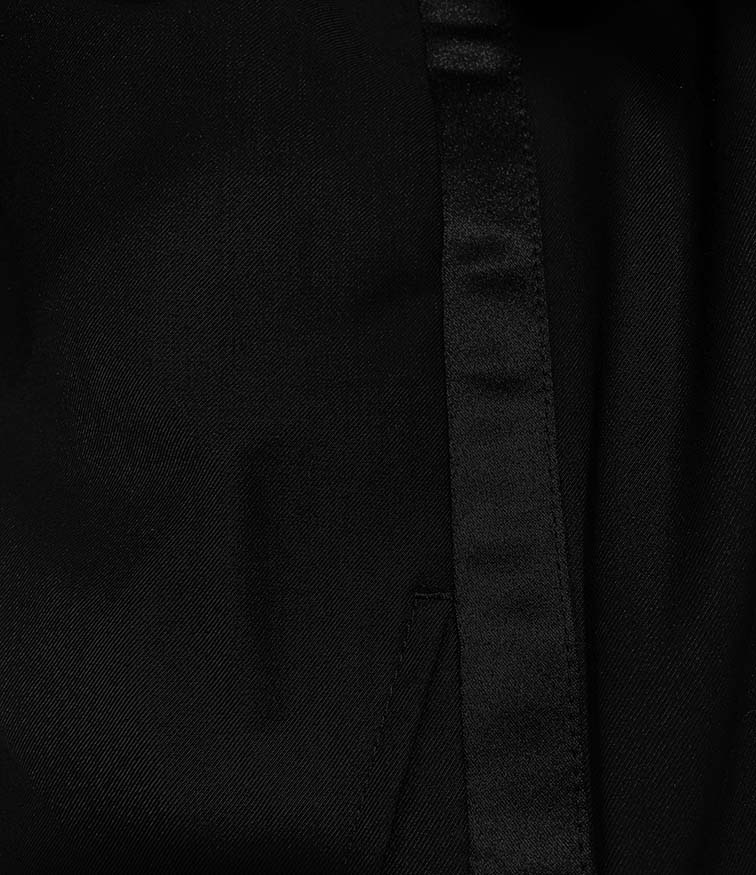 (44L, 54L) Regular Fit Satin Lapel 2 Piece Tuxedo in Black - Black
