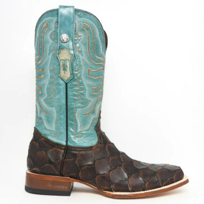 Men's Bozeman Print Monster Fish Square Toe Boots Brown - 6