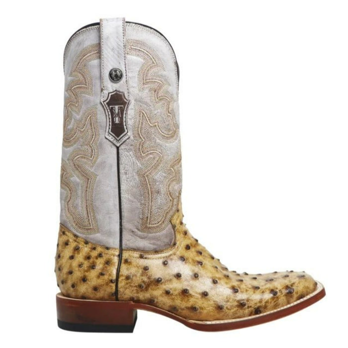 Men's Dutton Print Ostrich Square Toe Boots Rustic Orix - 6