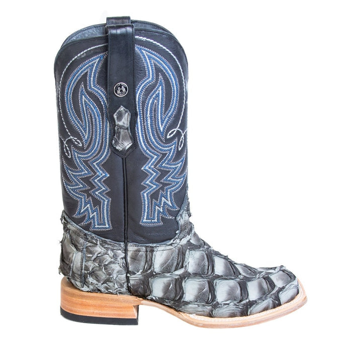 Men's Genuine Monster Fish Square Toe Boots Blue - 6
