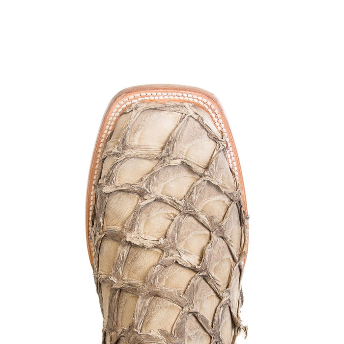 Men's Genuine Monster Fish Square Toe Boots Bone - 6