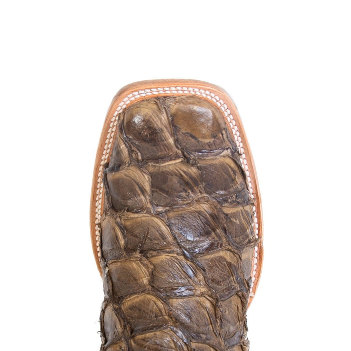 Men's Genuine Monster Fish Square Toe Boots Brown - 6