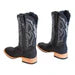 Men's Genuine Python Square Toe Boots Black - 6.5