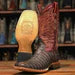 Men's The Bandit Print Caiman Tail Square Toe Boots Chocolate - 6.5
