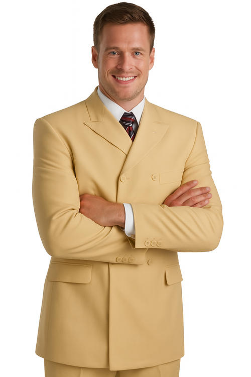 Canto 8-Button Double Breasted Men's 3-Piece Fashion Suit