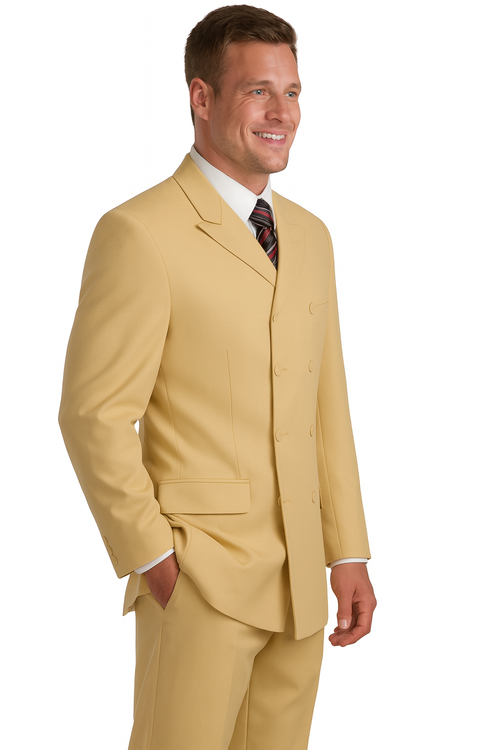 Canto 8-Button Double Breasted Men's 3-Piece Fashion Suit
