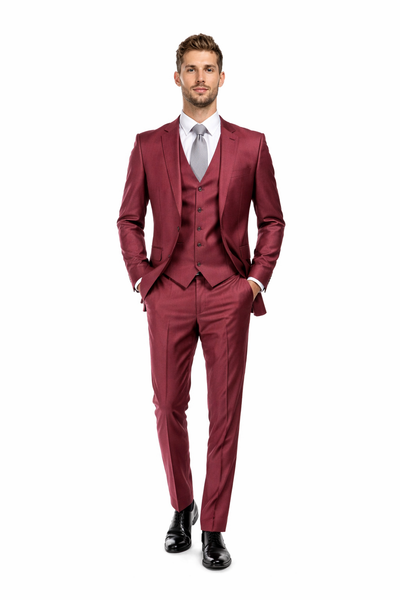 Tazio Men's 3 Piece Executive Suit Bold Colors & Patterns