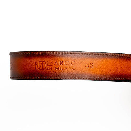 Marco Di Milano Texas Belt - Aged Maple Leather Dress Shoe