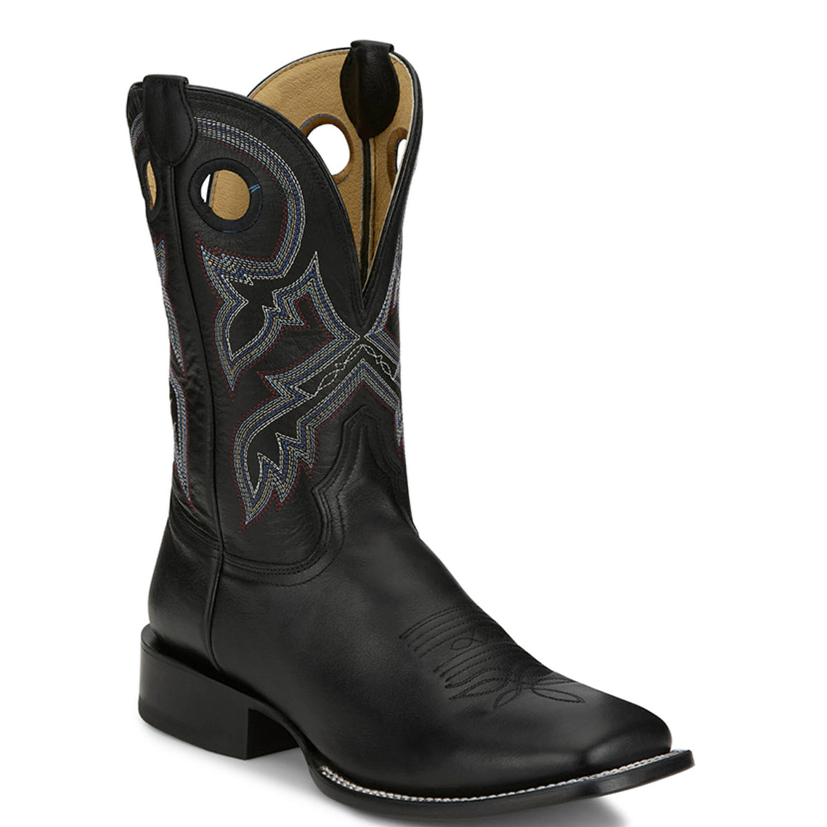 Black Lars Square Toe Cowboy Boots - D