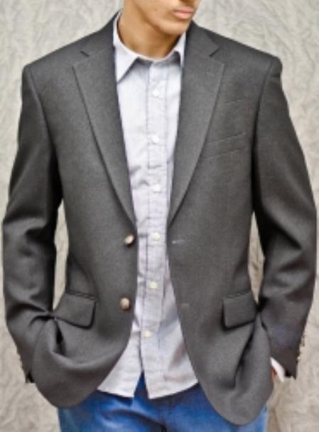 "Wholesale Mens Jackets - Wholesale Blazer - "Charcoal Grey Double Vented Blazer