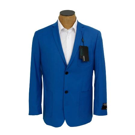 "Wholesale Mens Jackets - Wholesale Blazer - "Royal Blue Single Breasted Blazer