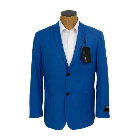 "Wholesale Mens Jackets - Wholesale Blazer - "Royal Blue  Single Breasted Blazer