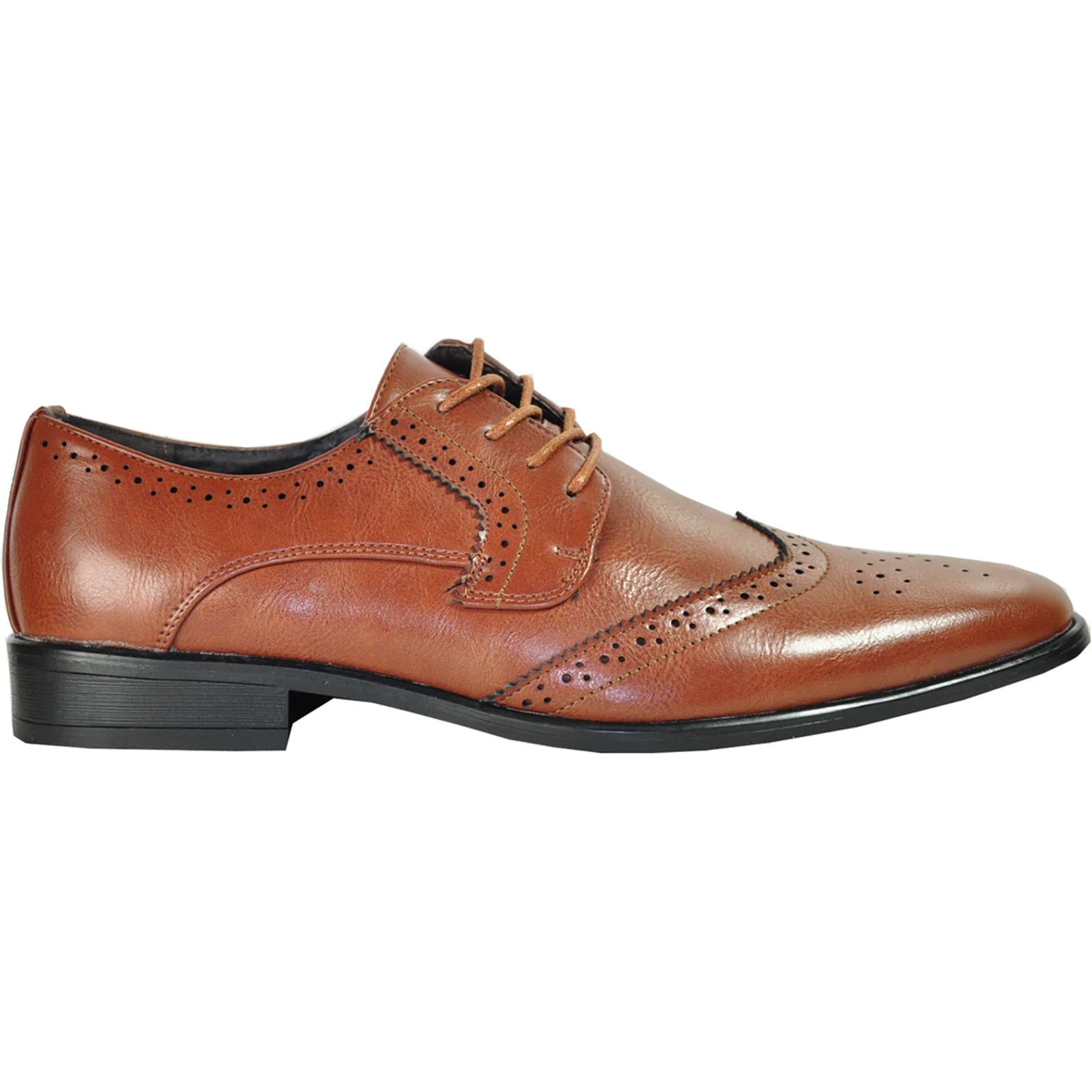 Vintage 1920's Wingtip Men's Dress Shoe - Brown Lace Up Style - 6M