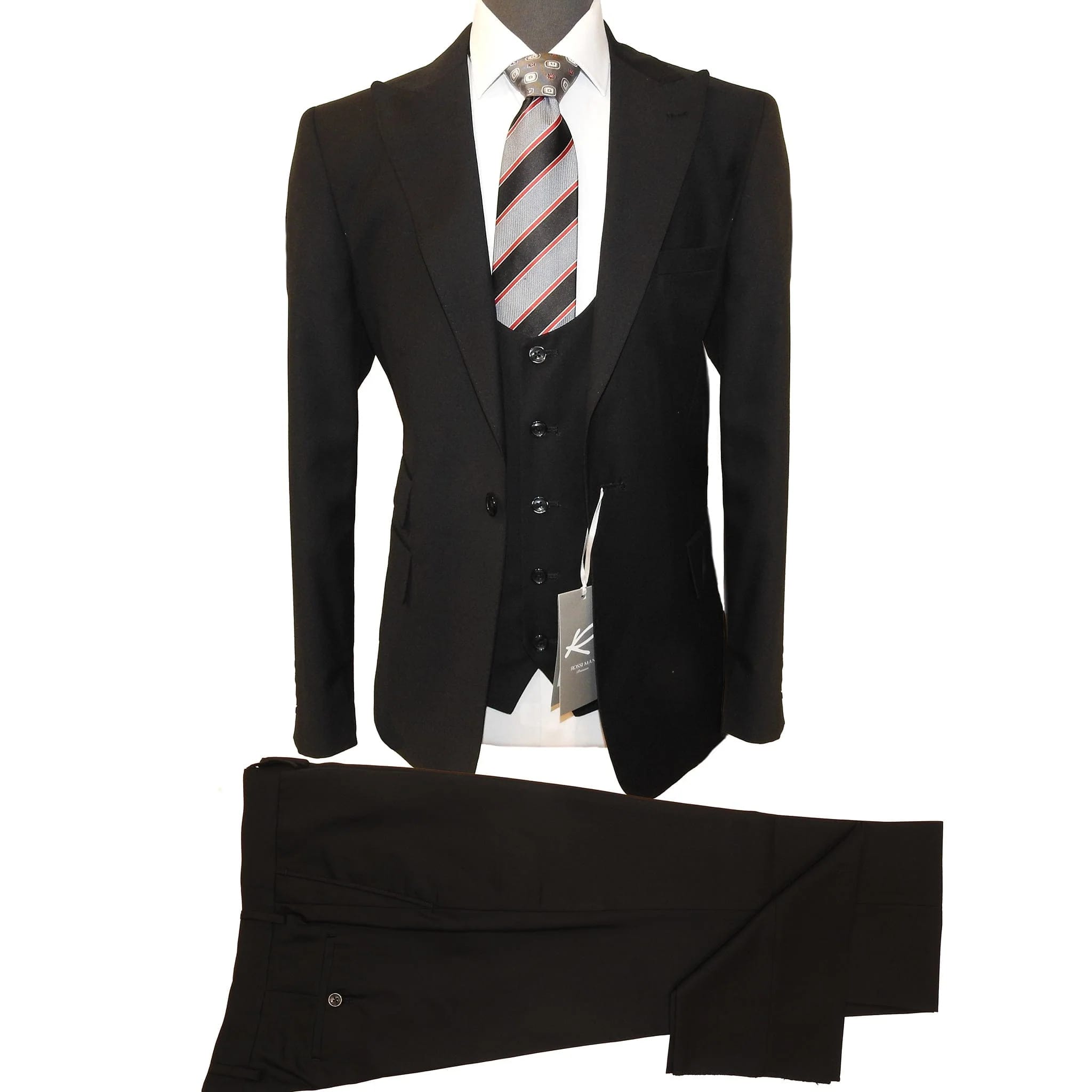 Rossiman Suits For Sale - Mens Designer Suit - Fashion Suits - Fancy Blue Suits - 38 Short Jacket+32 Waist Adjustable 28to34)(Height: 5 4 to5 7 )(Neck 15-16.5)S-M)