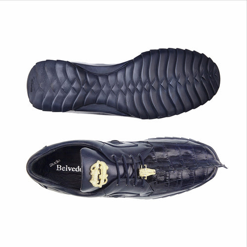 Belvedere Vasco - Navy Alligator Leather Dress Shoe