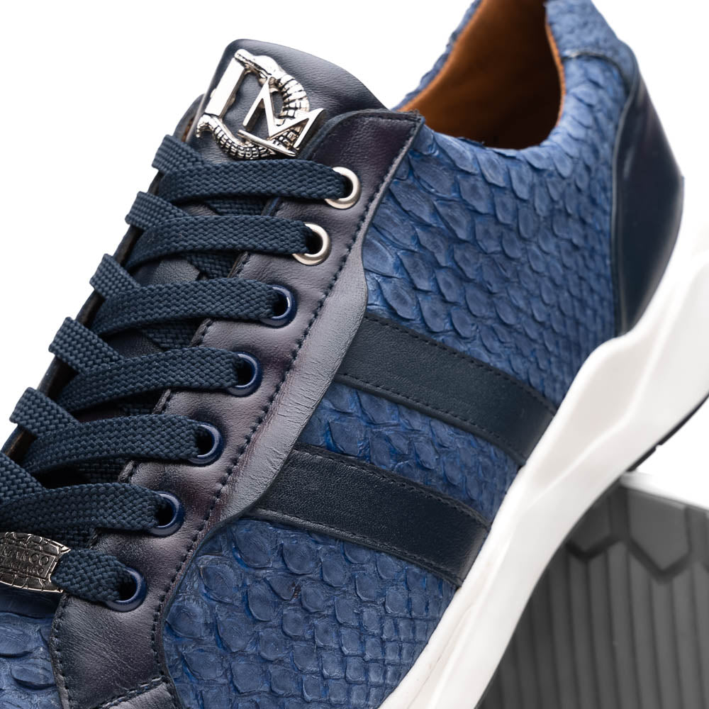 Marco Di Milano Verona Navy Python & Calfskin Sneakers - 8