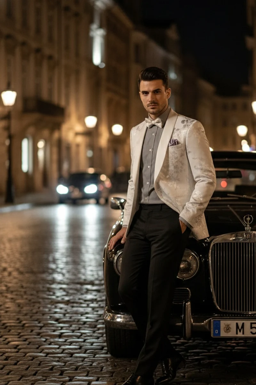 Fusion White Tuxedo Jacket