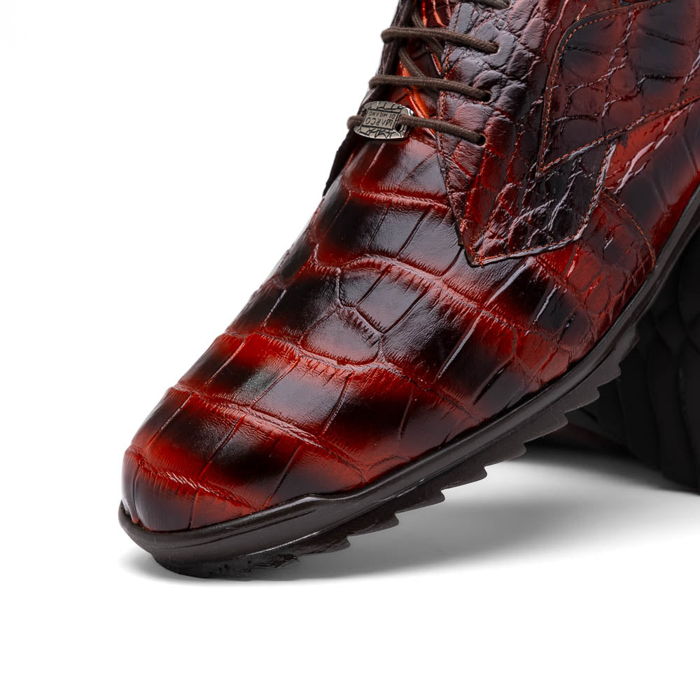 Marco Di Milano Vulcan Rustic Cognac Alligator Sneakers - 8