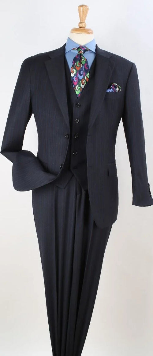 Style Apollo King Men's 100% Wool Suit Classic Executive Style