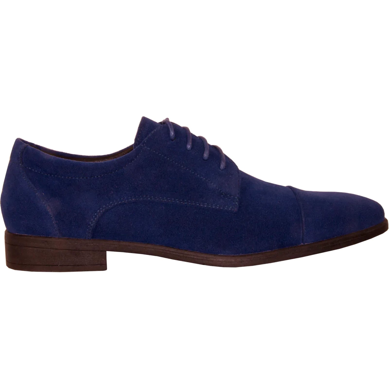 "Royal Blue Men's Formal Suede Cap Toe Dress Shoe for Wedding & Prom 2025" - 6M