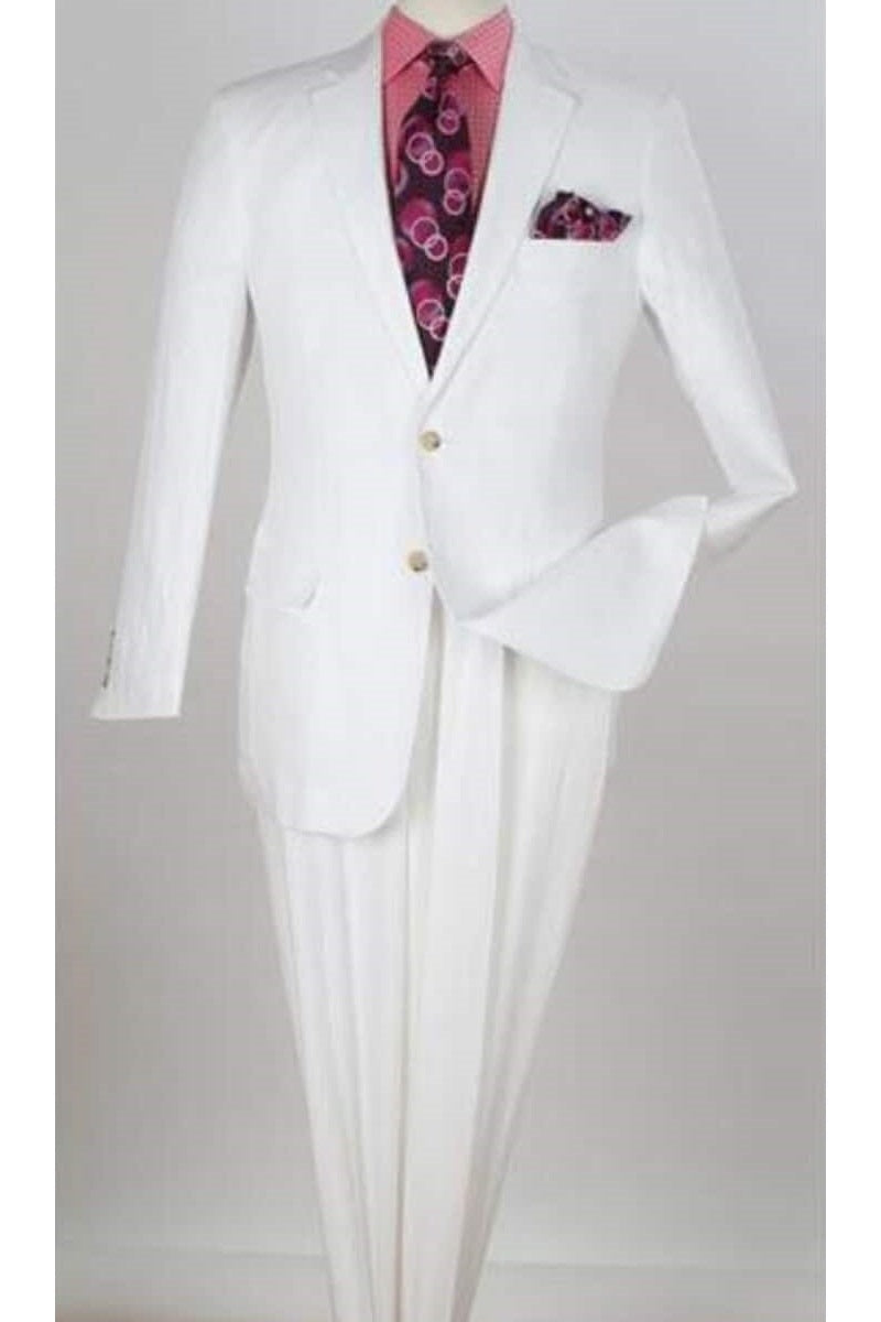 Men's Big and Tall Size 46 48 50 52 54 56 58 60 62 Linen Suits White Notch Lapel Summer Fabric Suit 38 Short Jacket+32 Waist Adjustable 28to34)(Height