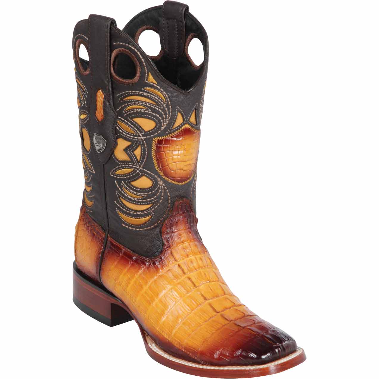 Men's Wild West Caiman Tail Ranch Toe Boots 282401 - 6