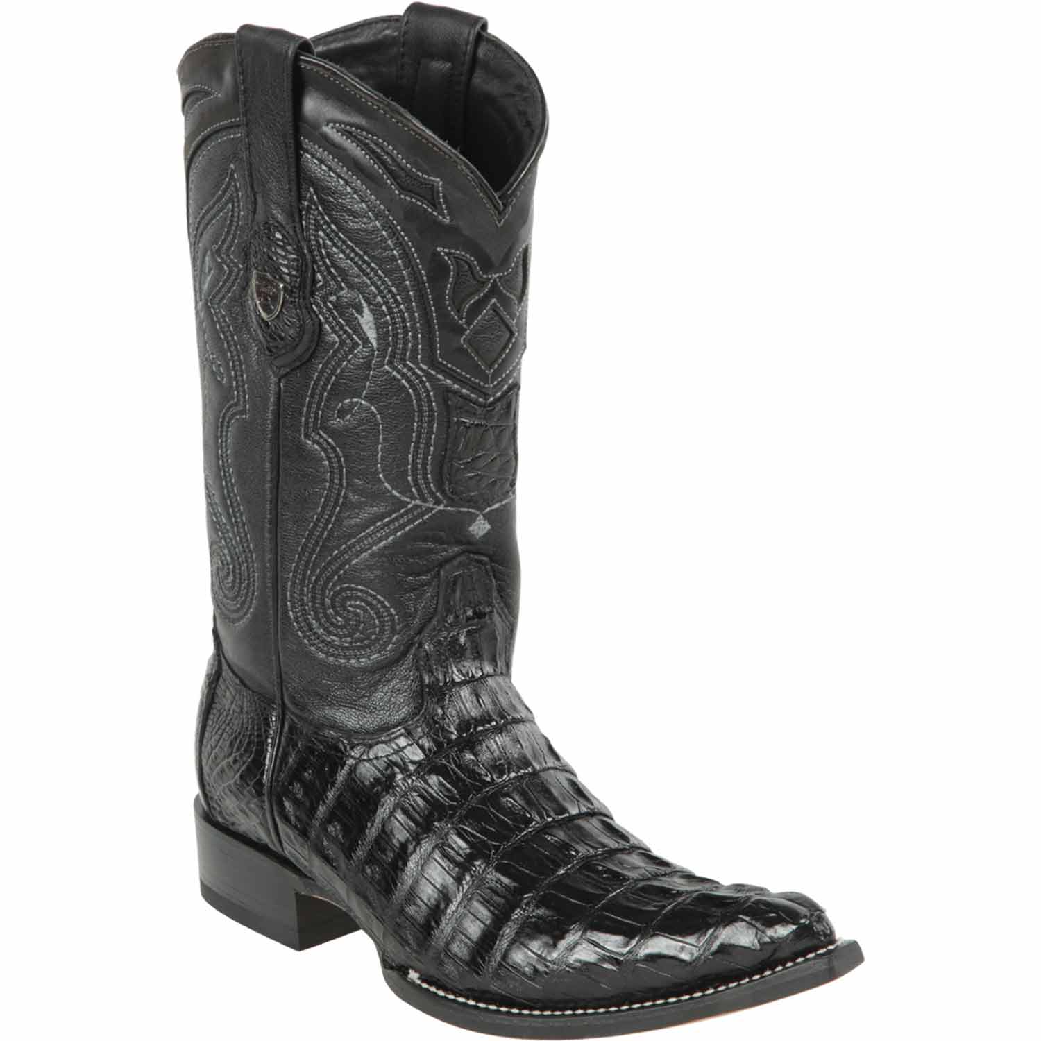 Men's Wild West Caiman Tail Skin 3X Toe Boots 29501-A - 6
